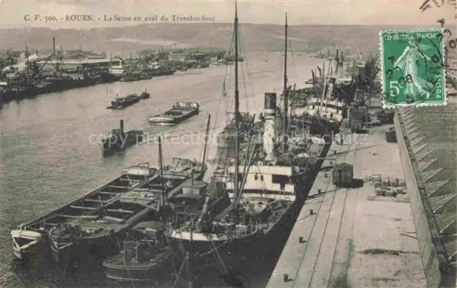 AK / Ansichtskarte ROUEN 76 Seine-Maritime Vue panoramique de la Seine en aval du Transbordeur