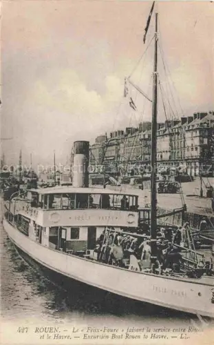 AK / Ansichtskarte ROUEN 76 Seine-Maritime Bateau Félix-Faure faisant le service entre Rouent et le Havre