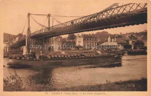 AK / Ansichtskarte ELBEUF Rouen 76 Seine-Maritime Le pont suspendu