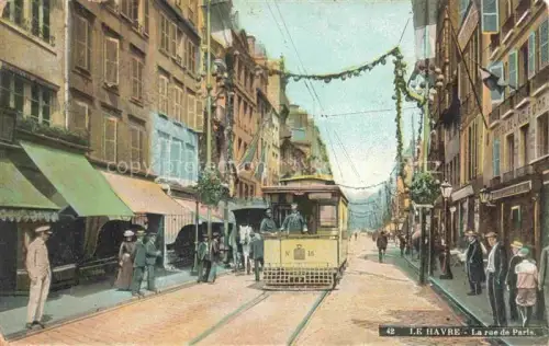 AK / Ansichtskarte LE HAVRE 76 La Rue de Paris Tram