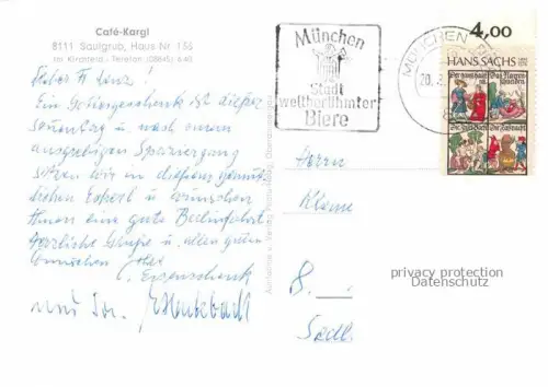 AK / Ansichtskarte Saulgrub Cafe Karg 