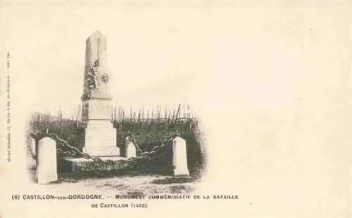 AK / Ansichtskarte Castillon-sur-Dordogne 33 Gironde Denkmal Monument Commemoratif de Bataille 
