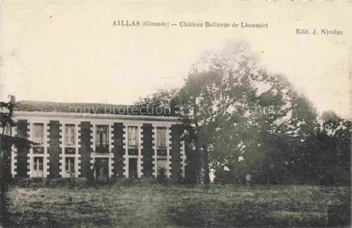 AK / Ansichtskarte Aillas Langon 33 Gironde Chateau de Lhoumiet Schloss 