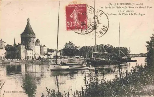 AK / Ansichtskarte LIBOURNE 33 Gironde Bords de L'Isle Tour du Grand Port Dordogne Boote