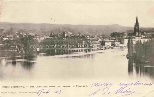 AK / Ansichtskarte LIBOURNE 33 Gironde Vue Generale du Tertre de Fronsac 