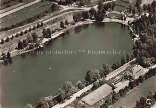 AK / Ansichtskarte Eschenbach Oberpfalz Neustadt Waldnaab Bayern Russweiher mit Stadtbad und Jugendherberge Fliegeraufnahme