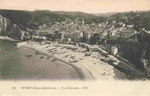 AK / Ansichtskarte Yport LE HAVRE 76 Seine-Maritime Vue générale aérienne et la plage