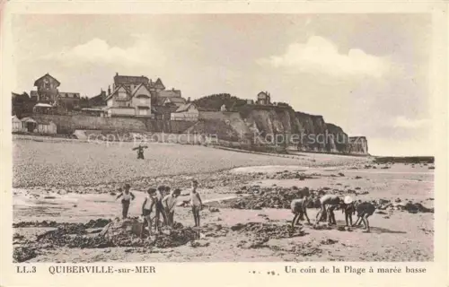 AK / Ansichtskarte Quiberville Dieppe 76 Seine-Maritime Un coin de la plage à marée basse