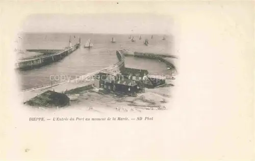 AK / Ansichtskarte DIEPPE 76 Seine-Maritime Entrée du port au moment de la marée