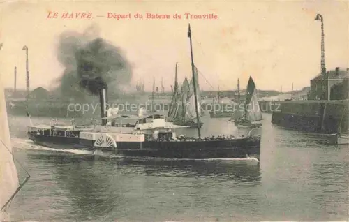AK / Ansichtskarte LE HAVRE 76 Départ du Bateau de Tronville