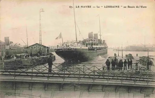 AK / Ansichtskarte LE HAVRE 76 Vapeur Lorraine au bassin de l'Eure
