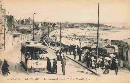 AK / Ansichtskarte LE HAVRE 76 Boulevard Albert Ier et la nouvelle jetée Tram