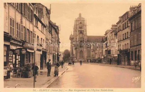 AK / Ansichtskarte ELBEUF Rouen 76 Seine-Maritime Rue Guynemer Eglise Saint-Jean