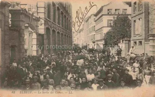 AK / Ansichtskarte ELBEUF Rouen 76 Seine-Maritime La sortie des usines