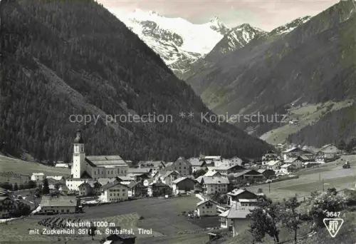 AK / Ansichtskarte Neustift  Stubaital Tirol AT Panorama Kirche