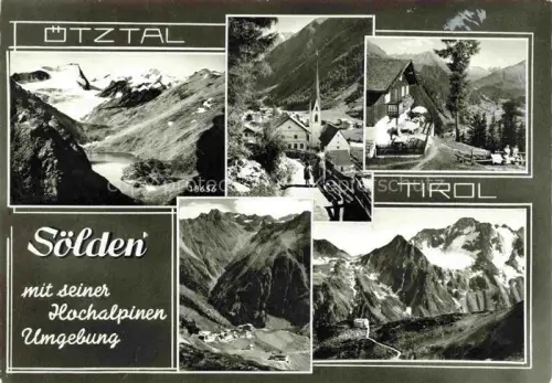 AK / Ansichtskarte Soelden  oetztal AT Panorama Teilansichten Kirche