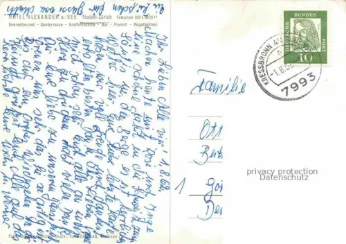 AK / Ansichtskarte Thalwil Thalweil ZH Hotel Alexander am See