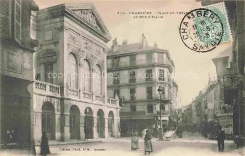 AK / Ansichtskarte CHAMBERY 73 Savoie Place du Théâtre et Rue d'Italie