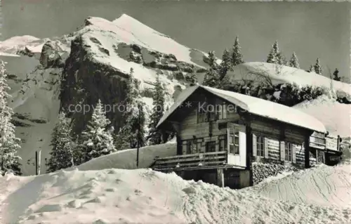 AK / Ansichtskarte Kandersteg BE Stockwirtschaft im Winter Skigebiet Berner Alpen
