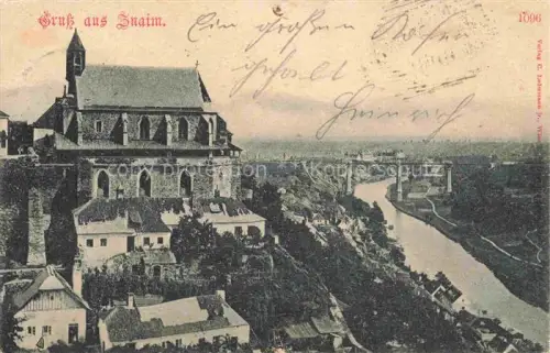 AK / Ansichtskarte Znaim Znojmo CZ Panorama Altstadt Kirche Thaya-Tal