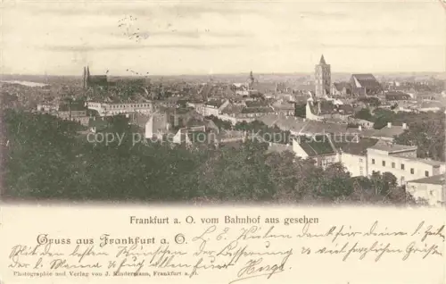 AK / Ansichtskarte FRANKFURT ODER Stadtpanorama vom Bahnhof aus gesehen