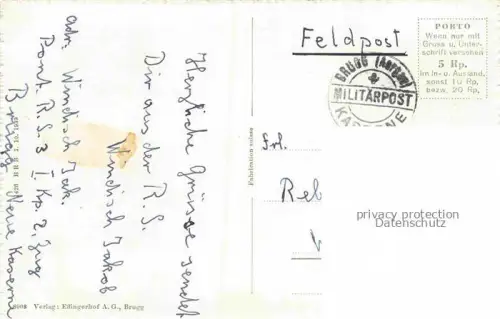 AK / Ansichtskarte BRUGG AG Neue Kaserne Militaerpost