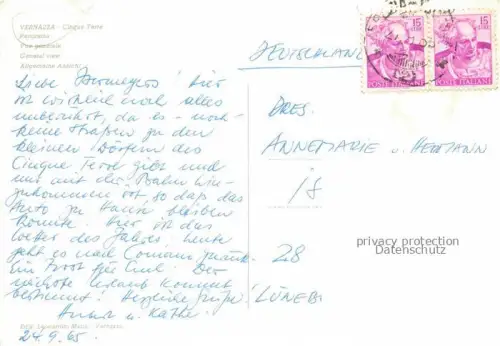 AK / Ansichtskarte Vernazza La Spezia Liguria IT Cinque Terre Fliegeraufnahme