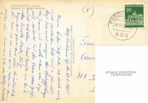 AK / Ansichtskarte Forchheim  Oberfranken Hochhaus mit Ypsilon Haeusern