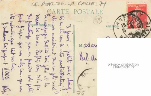 AK / Ansichtskarte Cruseilles Le Pont de la Caille Hotel du Pont Charles Albert