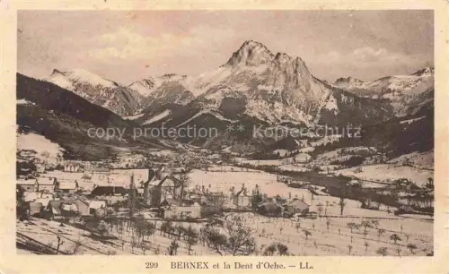 AK / Ansichtskarte Bernex Thonon-les-Bains 74 Haute-Savoie Vue panoramique et la Dent d'Oche en hiver