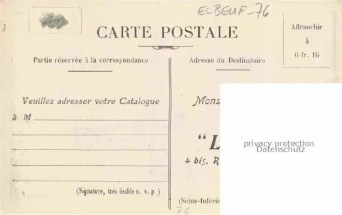 AK / Ansichtskarte ELBEUF Rouen 76 Seine-Maritime Carte Correspondence Manufacture La Toile