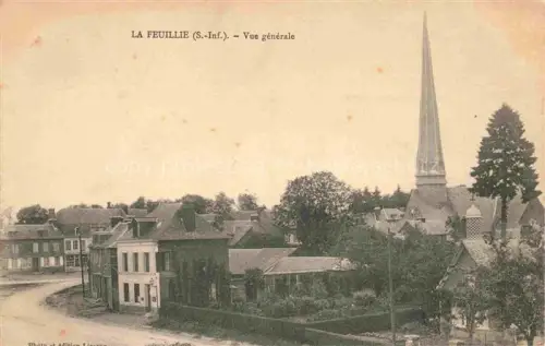 AK / Ansichtskarte La Feuillie DIEPPE 76 Seine-Maritime Vue générale et l'église