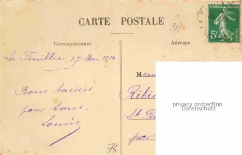 AK / Ansichtskarte La Feuillie DIEPPE 76 Seine-Maritime Vue générale et l'église