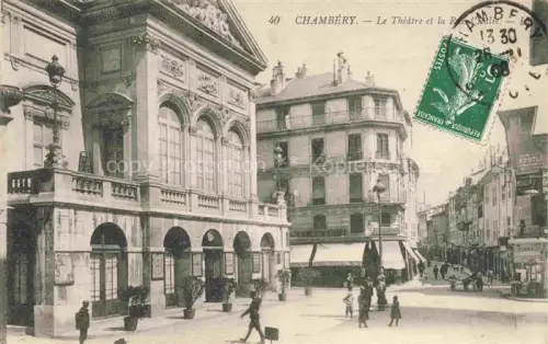 AK / Ansichtskarte CHAMBERY 73 Savoie Le Théâtre et la Rue d'Italie