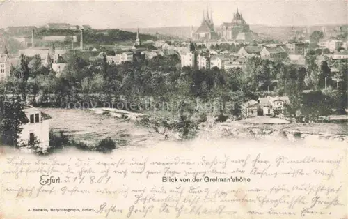 AK / Ansichtskarte ERFURT  CITY Panorama Blick von der Grolman'shoehe