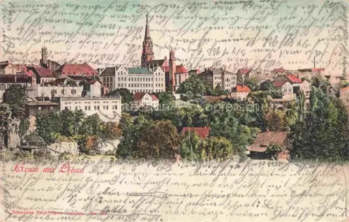 AK / Ansichtskarte Loebau Sachsen Ansicht mit Kirche