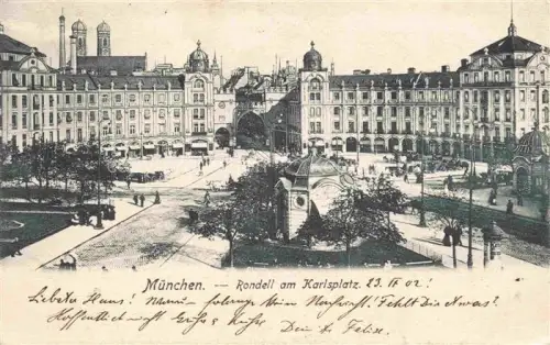 AK / Ansichtskarte MueNCHEN  Bayern Rondell am Karlsplatz