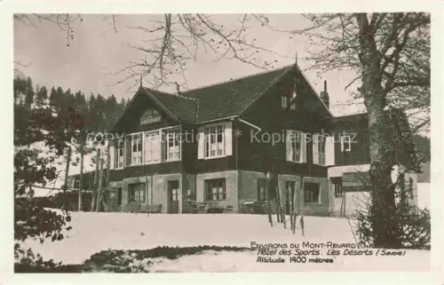 AK / Ansichtskarte Les Deserts CHAMBERY 73 Savoie Hôtel des Sports en hiver