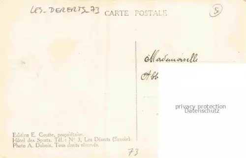 AK / Ansichtskarte Les Deserts CHAMBERY 73 Savoie Hôtel des Sports en hiver