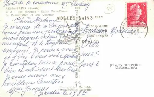 AK / Ansichtskarte AIX-LES-BAINS Chambery 73 Savoie Eglise Notre-Dame de l'Assomption et son quartier vue aérienne