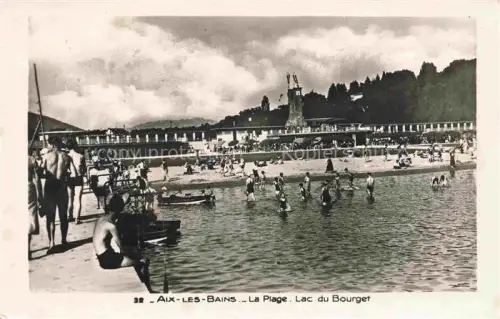 AK / Ansichtskarte AIX-LES-BAINS Chambery 73 Savoie La plage au Lac du Bourget