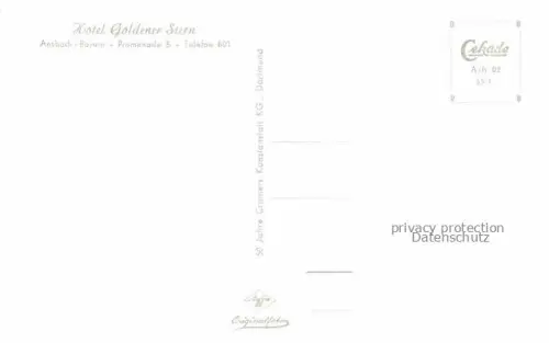 AK / Ansichtskarte ANSBACH Mittelfranken Bayern Hotel Goldener Stern