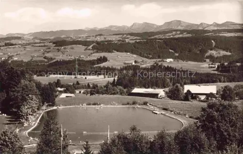 AK / Ansichtskarte Scheidegg Allgaeu Bayern Panorama Kurort Alpenfreibad