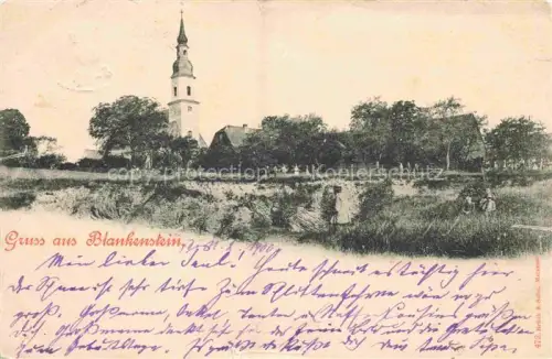 AK / Ansichtskarte Blankenstein Heidenau DRESDEN Sachsen Blick zur Kirche