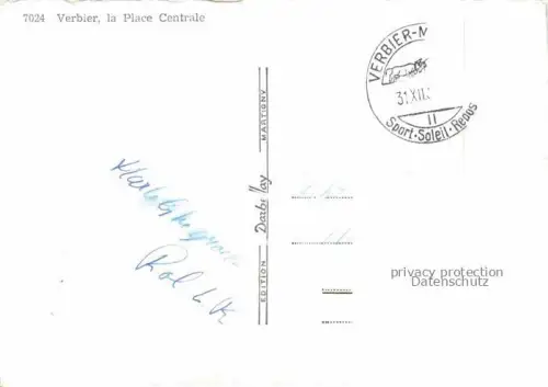 AK / Ansichtskarte Verbier Entremont VS Place Central Hotel de Verbier