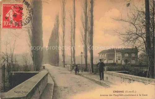 AK / Ansichtskarte Crosne Crosnes Evry 91 Essonne Avenue des Peupliers conduisant à la gare