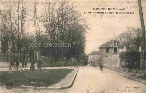 AK / Ansichtskarte Montgeron EVRY 91 Essonne Le petit Vélodrome Entrée de la Rue du Bois