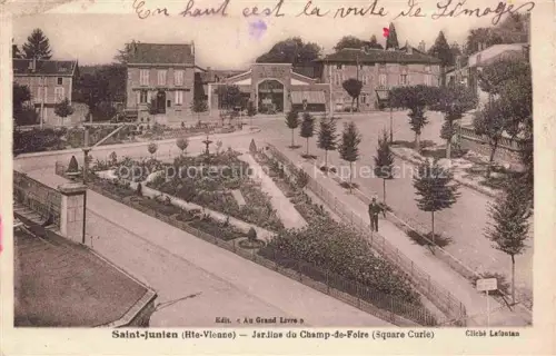 AK / Ansichtskarte Saint-Junien Jardins du Champ-de-Foire Feldpost