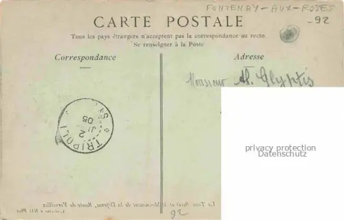 AK / Ansichtskarte Fontenay-aux-Roses 92 Hauts-de-Seine La Tour Biret et Monument de la Défense Route de Versailles