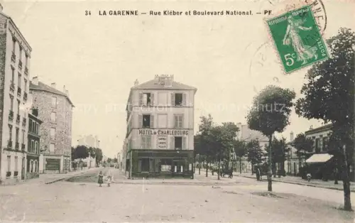 AK / Ansichtskarte LA GARENNE -COLOMBES 92 Hauts-de-Seine Rue Kléber et Boulevard National